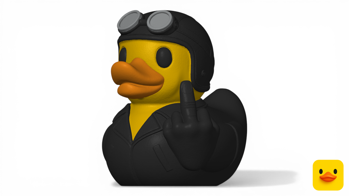 Rude Biker Duck