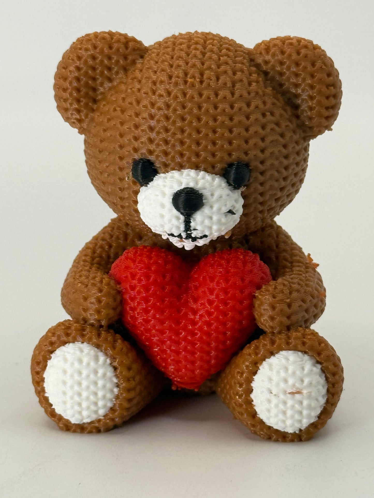 Knitted Heart Bear